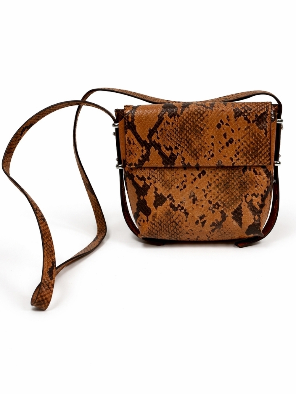 Urban Outfitters Snakeskin Crossbody Bag Tan Brown Mini Leather Animal Print
